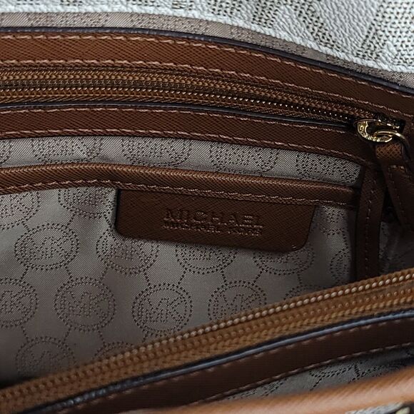 Michael Kors Jet Set Large Signature Tote Shoulder Bag Logo Womens - Picture 4 of 12